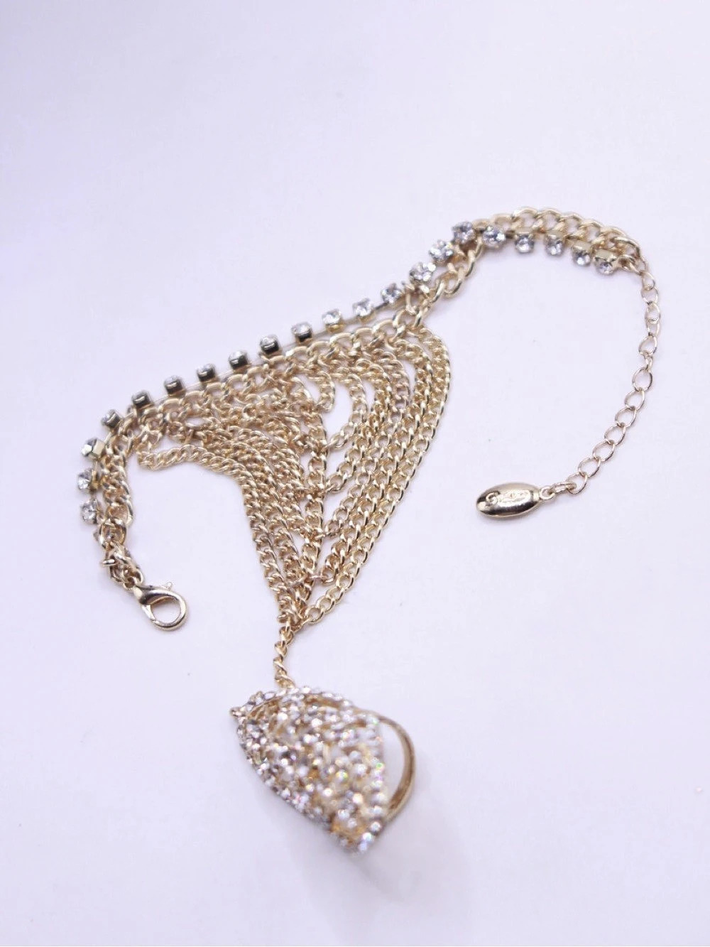 Guess Slave Bracelet Rhinestone Gold tone ring
